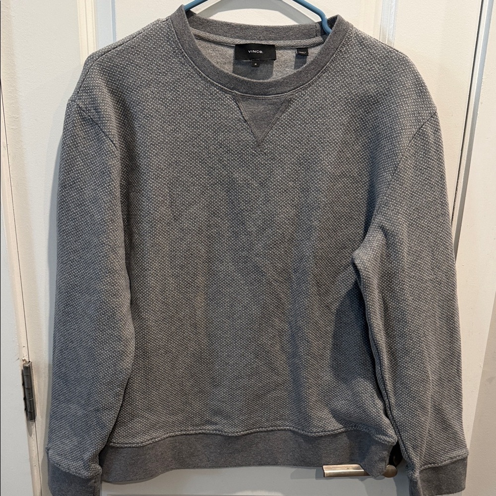 Vince Charcoal Crewneck Men's Sweater‎ - Picture 2 of 9